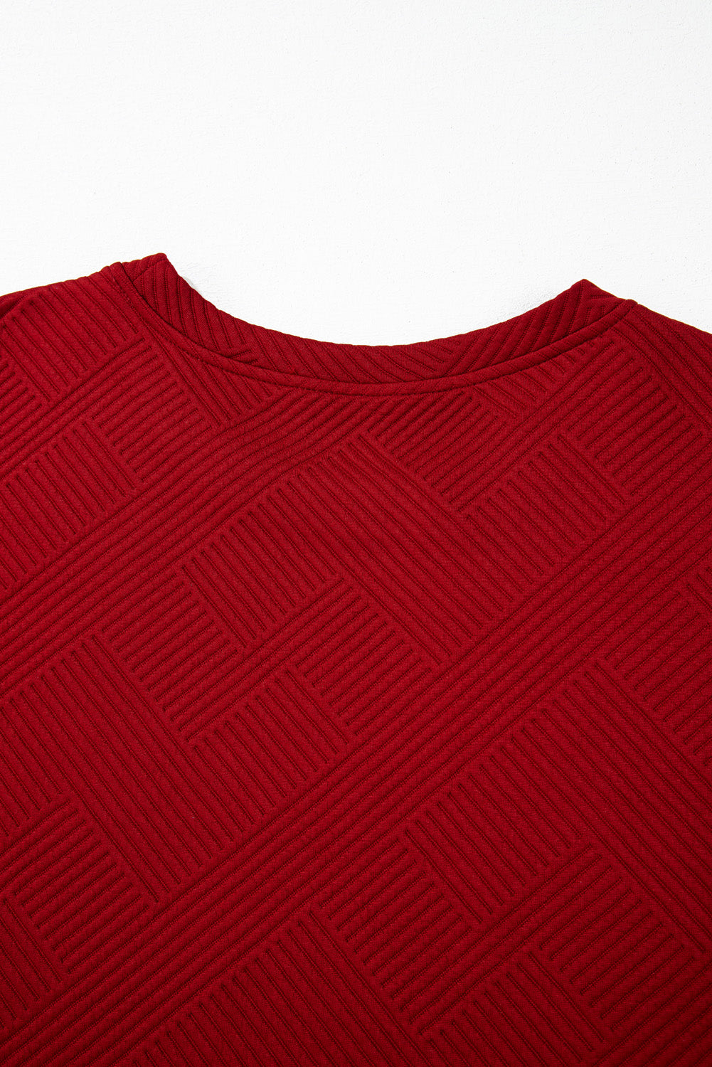 Red Dahlia Textured Loose Fit T Shirt and Drawstring Pants Set-Chaelisa's New Jammies