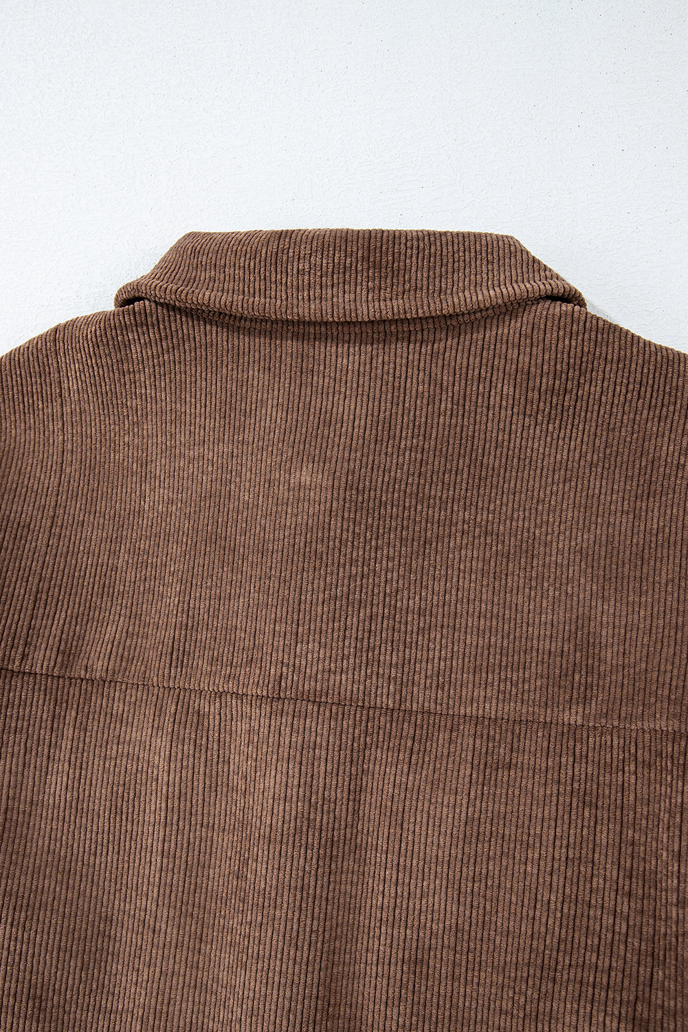 Chestnut Corduroy Flap Pocket Button Up Shacket-Chaelisa's New Jammies