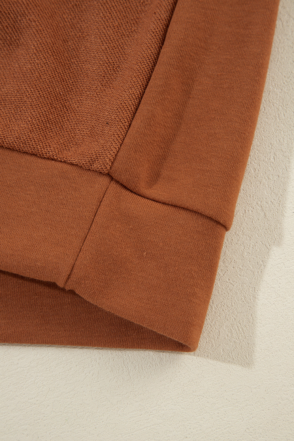 Cinnamon Exposed Seam Cold Shoulder Drawstring Hoodie-Chaelisa's New Jammies