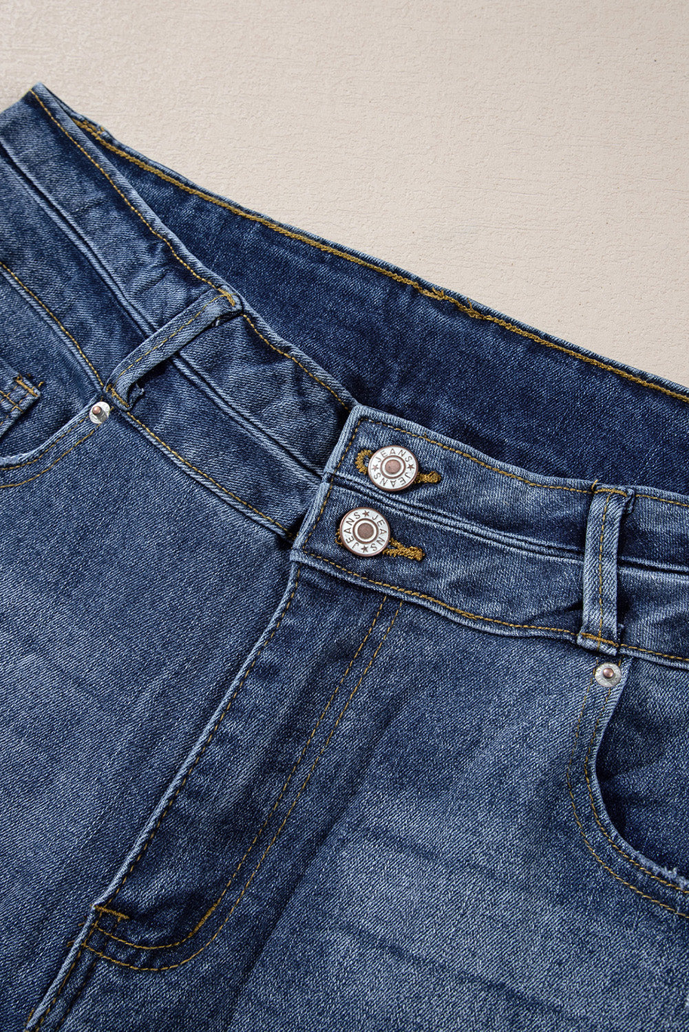 Sky Blue Button Fly Ripped High Waist Flare Jeans-Chaelisa's New Jammies