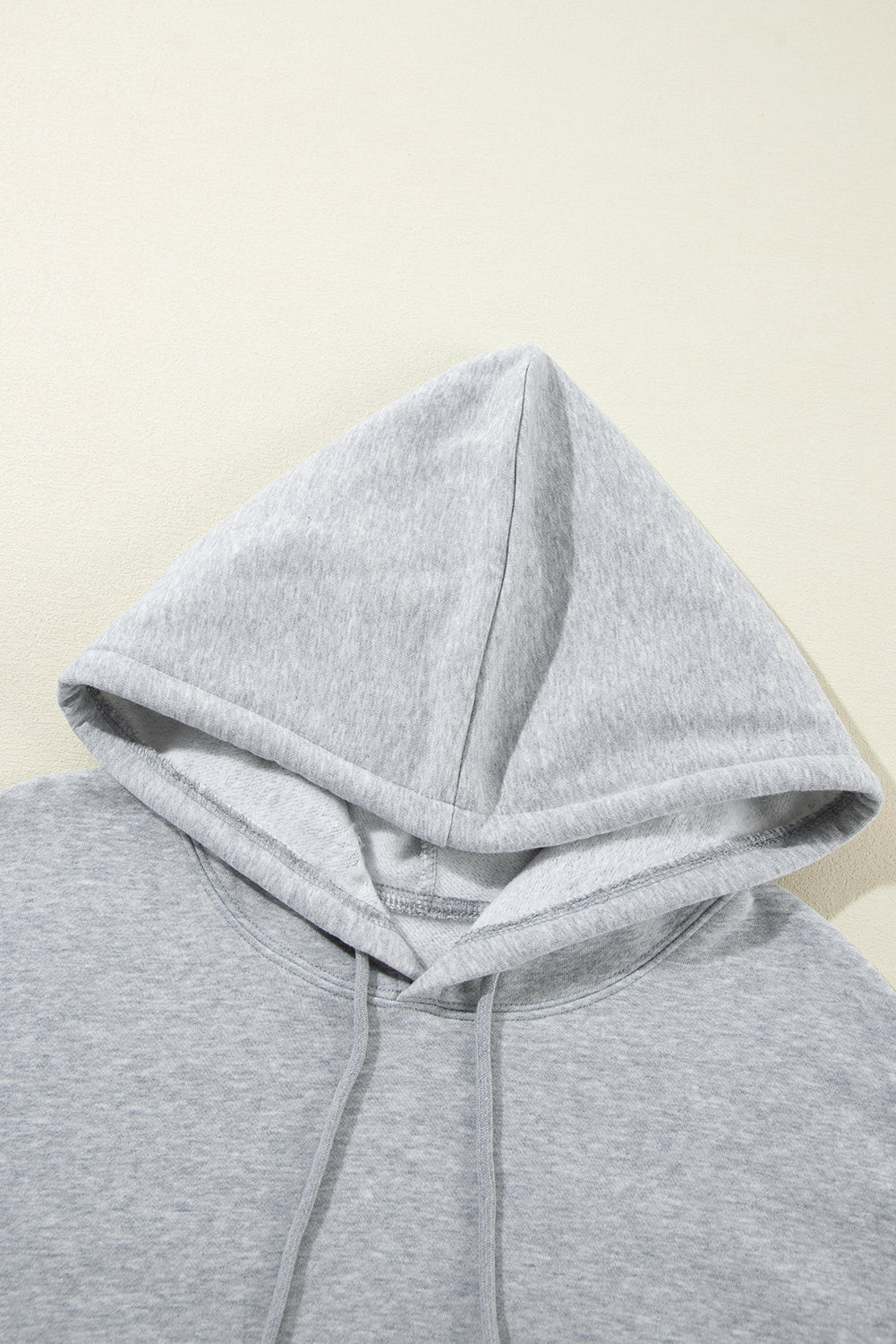 Light Grey Fleece Lined Kangaroo Pocket Drawstring Chunky Hoodie-Chaelisa's New Jammies