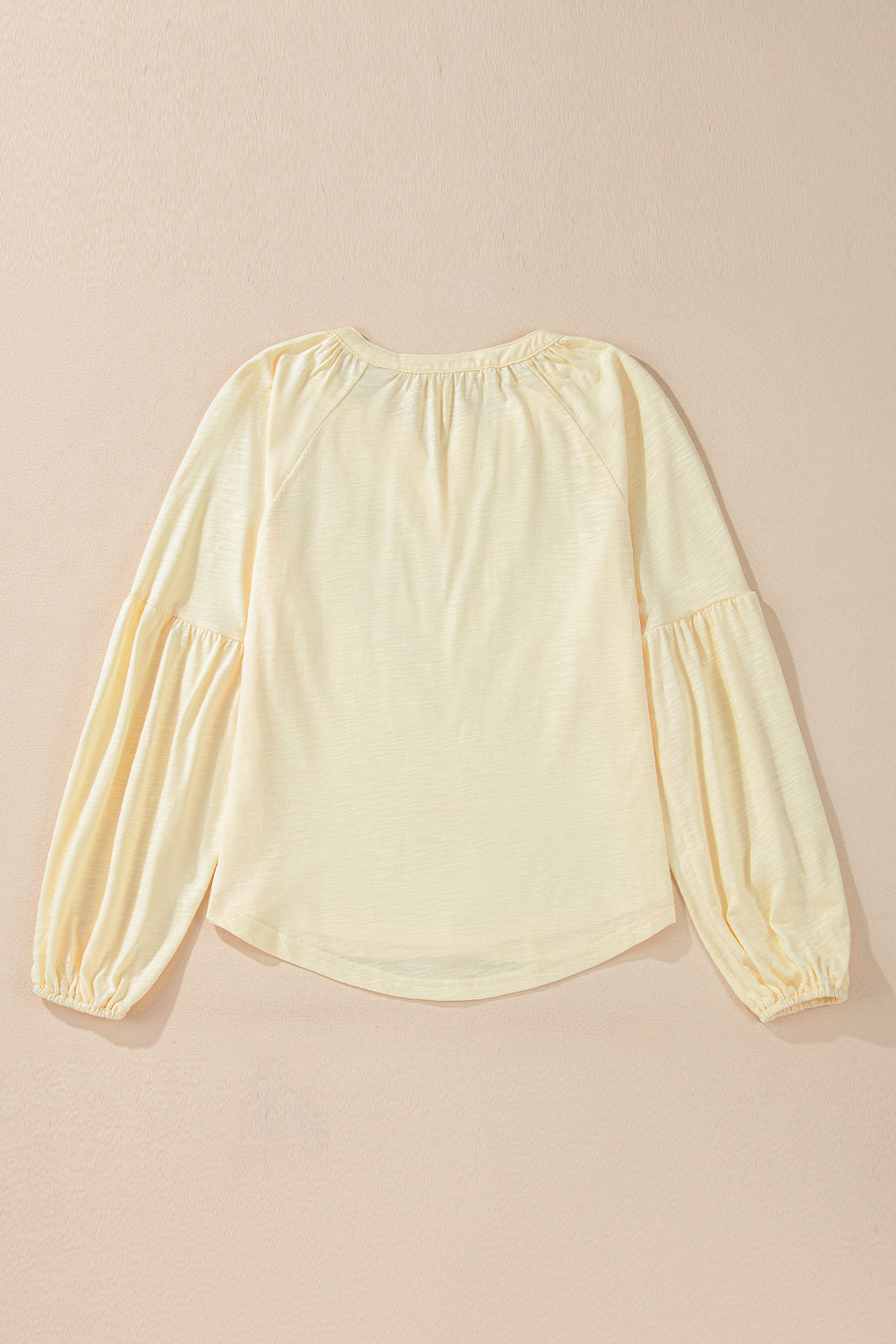 Apricot Paisley Floral Embroidered Notch V Neck Blouse-Chaelisa's New Jammies
