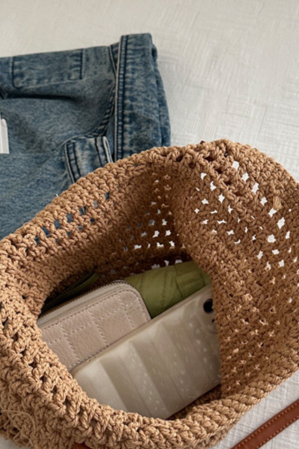 Openwork Woven Tote Bag-Chaelisa's New Jammies