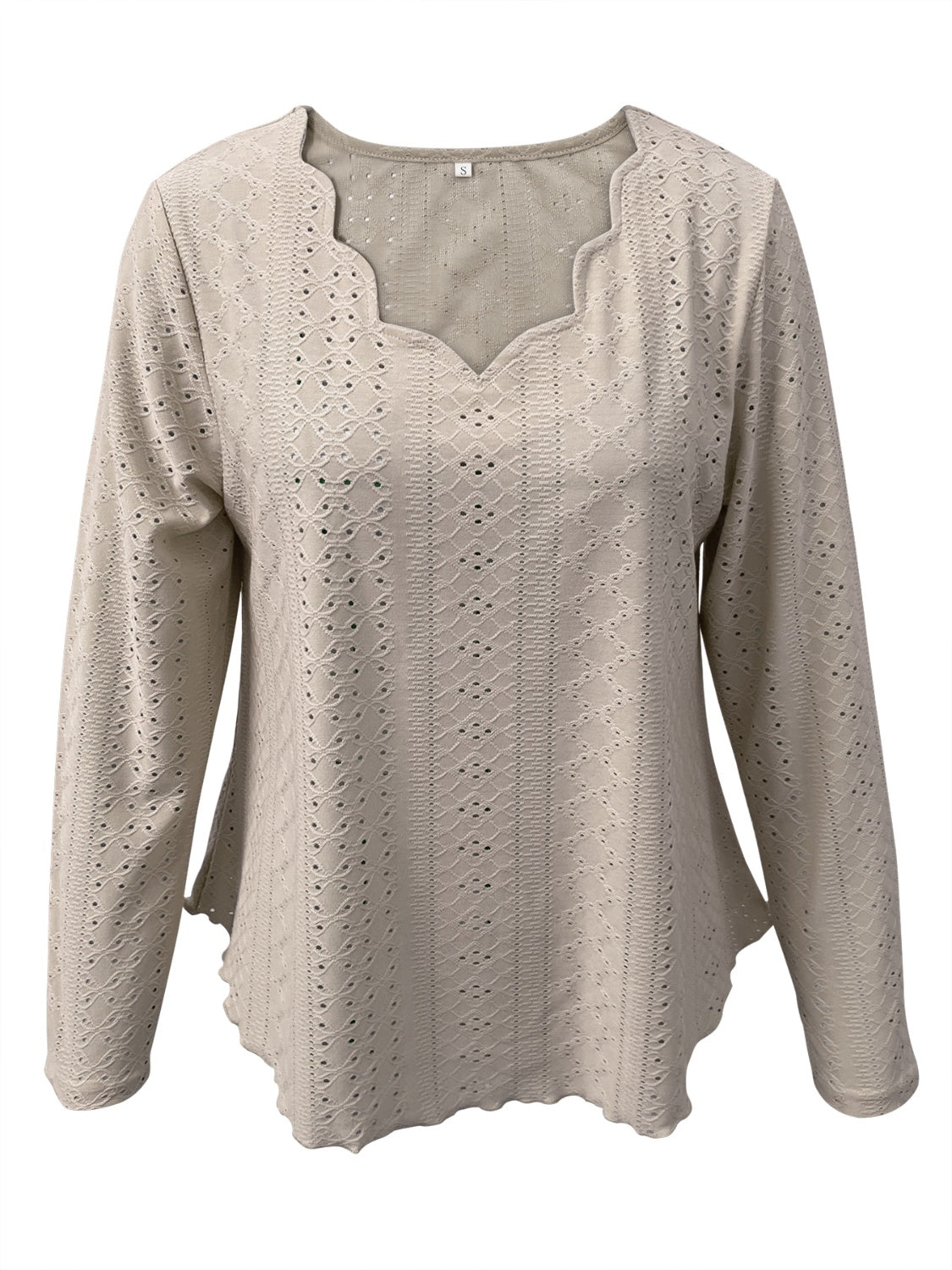 Eyelet Long Sleeve Blouse-Chaelisa's New Jammies
