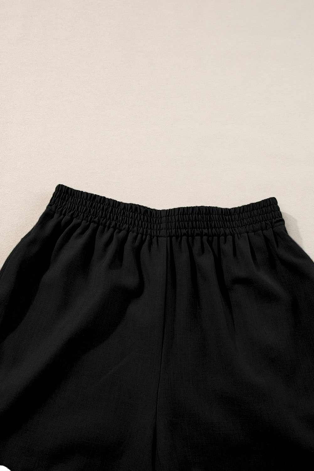 Black Ricrac Trim Tank Top Elastic Waist Shorts Set-Chaelisa's New Jammies