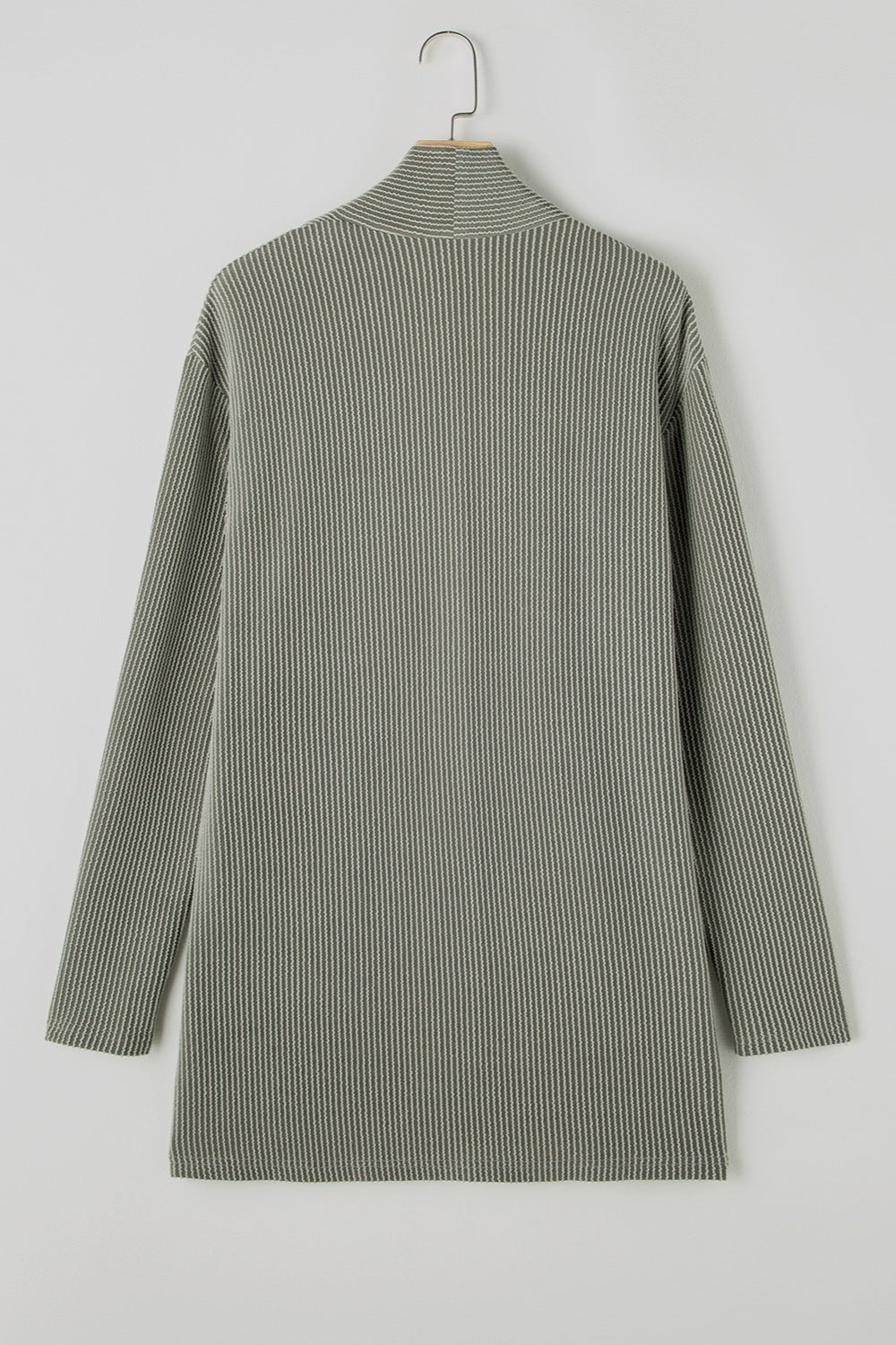 Textured Open Front Long Sleeve Cover Up-Chaelisa's New Jammies