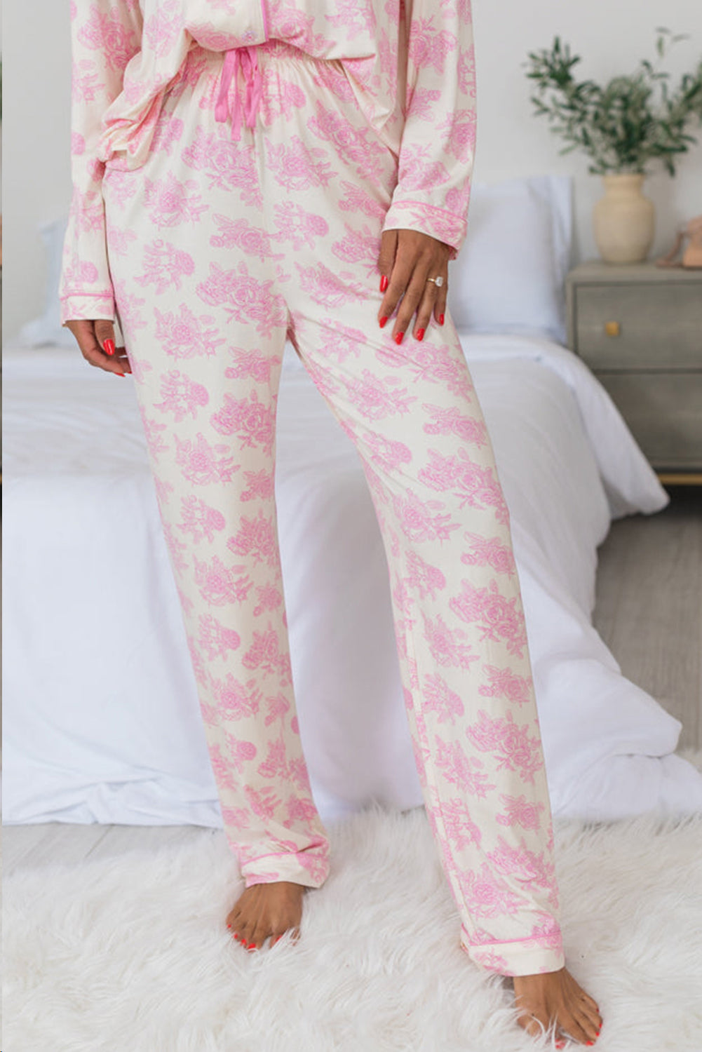 Pink Floral Long Sleeve and Pants Pajamas Set-Chaelisa's New Jammies