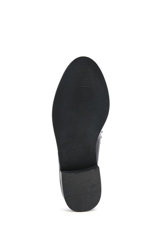 EMILIA Black Shine Forever Stud Penny Loafers - Chaelisa's New Jammies