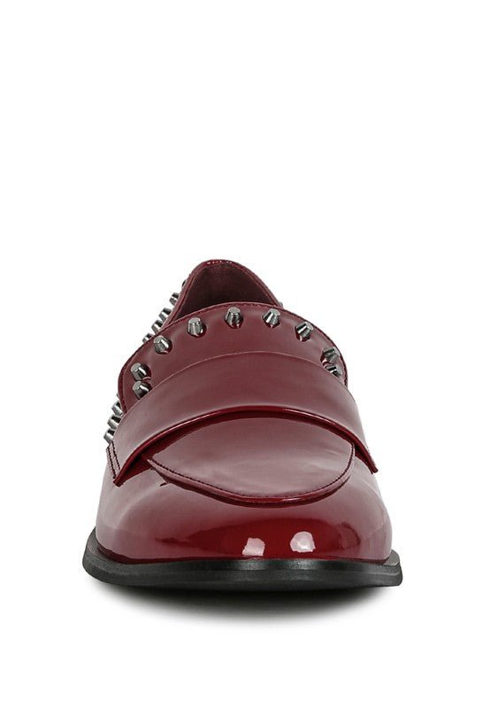 EMILIA Black Shine Forever Stud Penny Loafers - Chaelisa's New Jammies