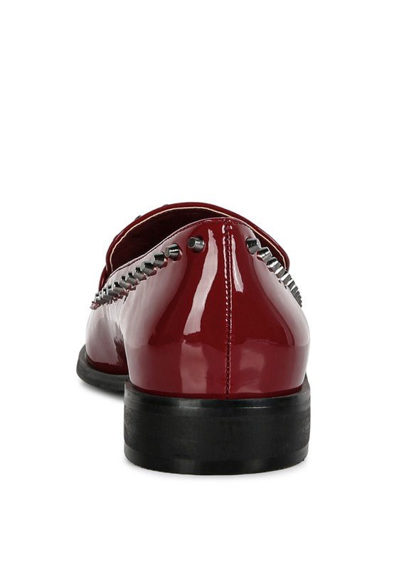 EMILIA Black Shine Forever Stud Penny Loafers - Chaelisa's New Jammies