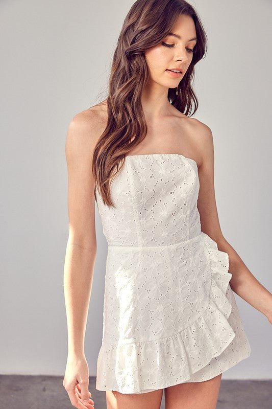 Eyelet Ruffle Romper - Chaelisa's New Jammies