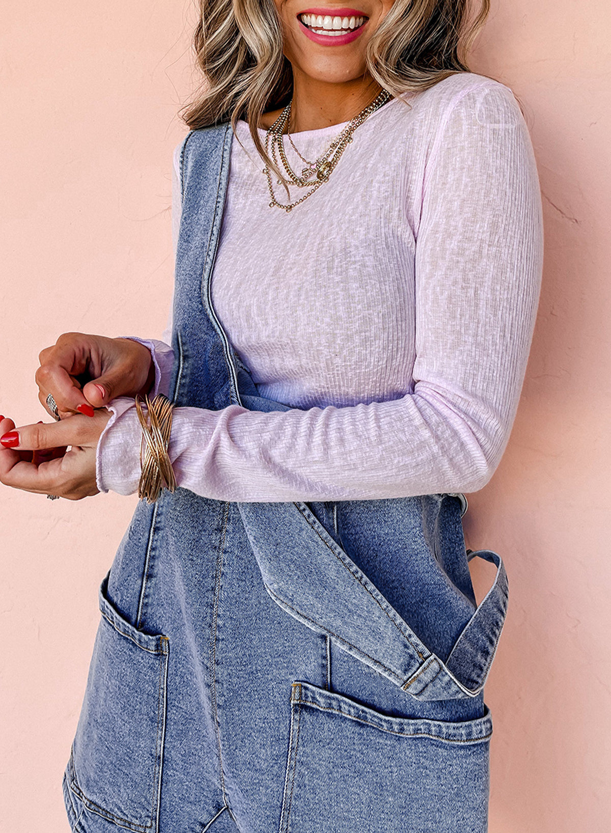 Dusk Blue Sleeveless U Neck Patched Pocket Denim Romper-Chaelisa's New Jammies