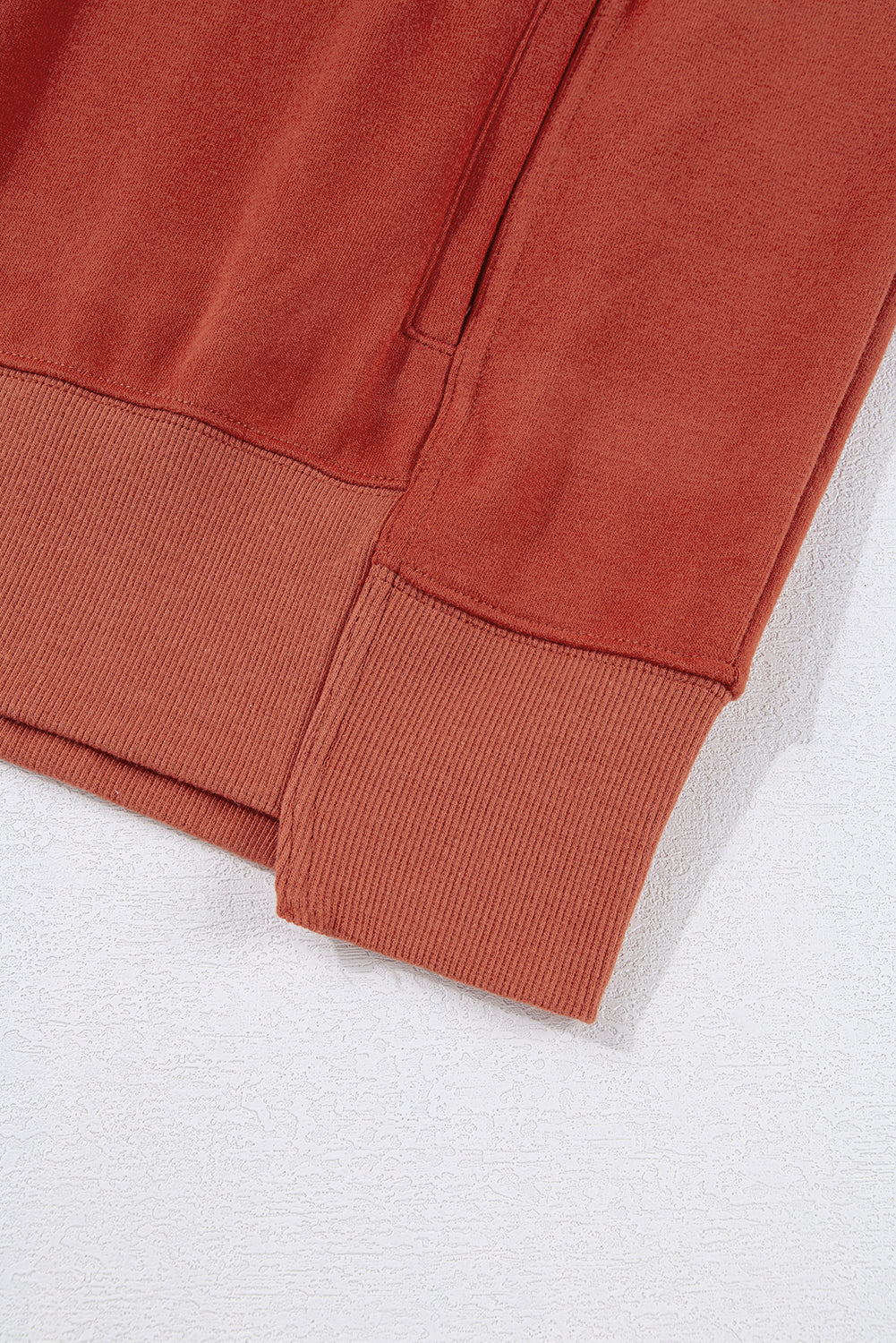Red Clay Drop Shoulder Pocketed Baggy Drawstring Hoodie-Chaelisa's New Jammies