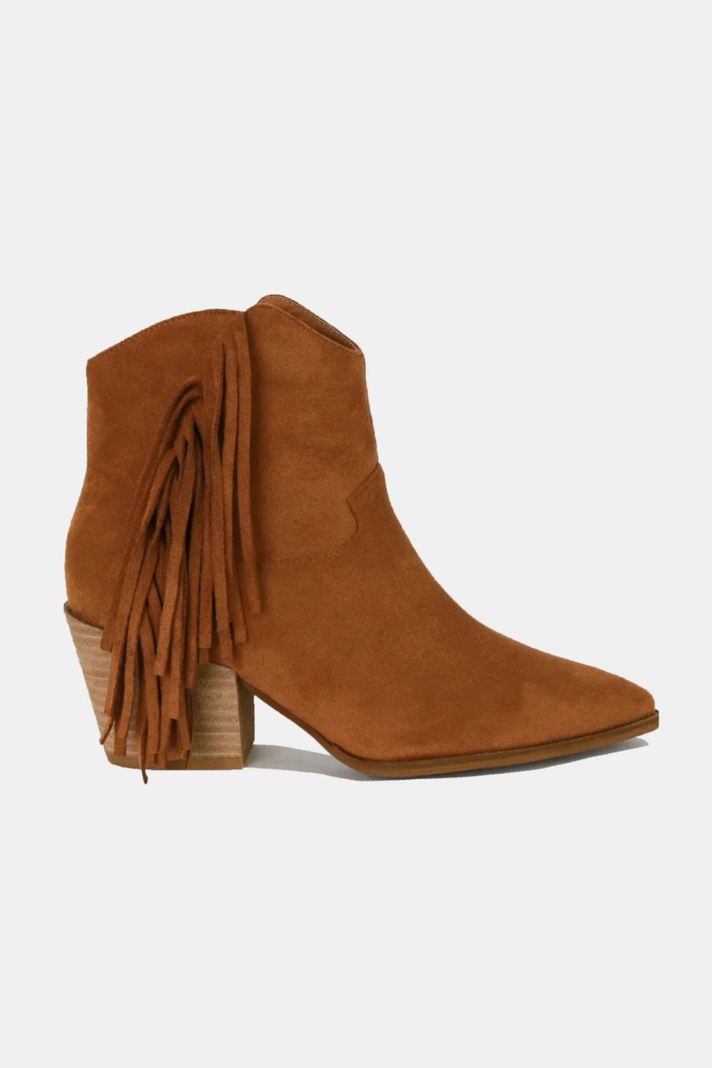 Beast Fashion Suede Fringe Point Toe Ankle Boots-Chaelisa's New Jammies