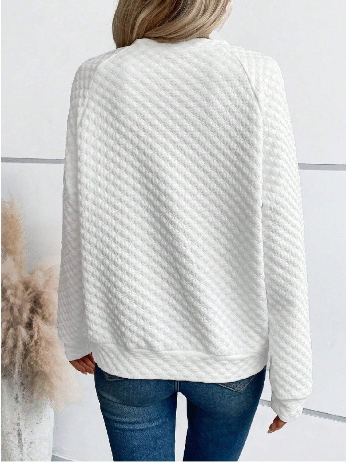 Notched Long Sleeve Sweatshirt-Chaelisa's New Jammies
