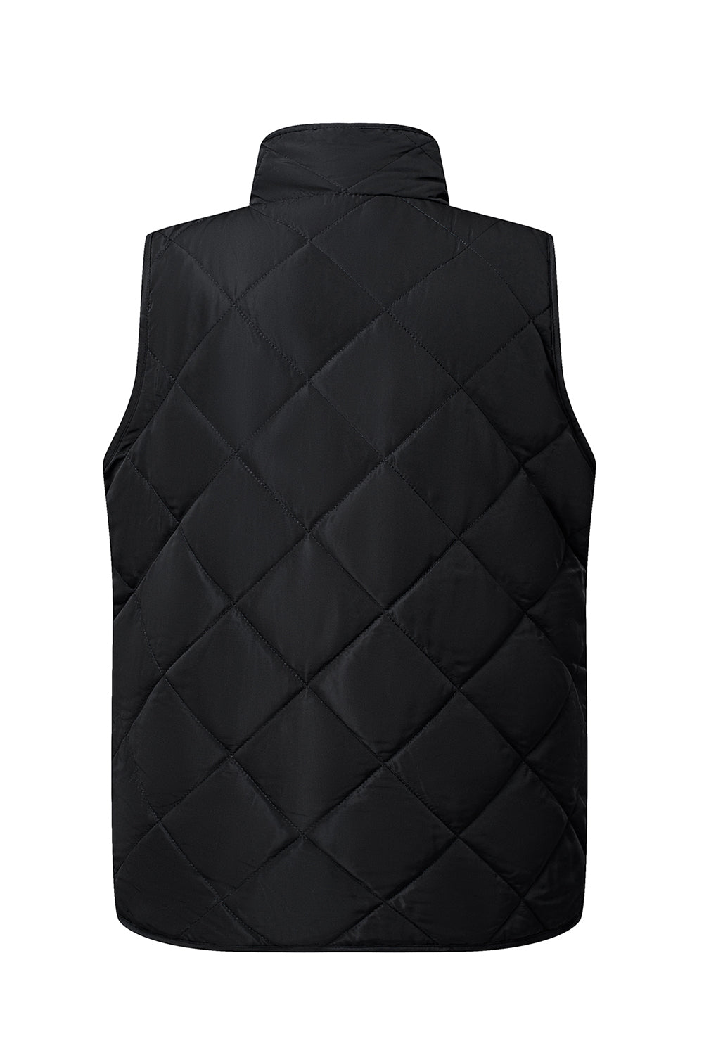 Black Fleece Lined Quilted Zip up Vest Coat-Chaelisa's New Jammies