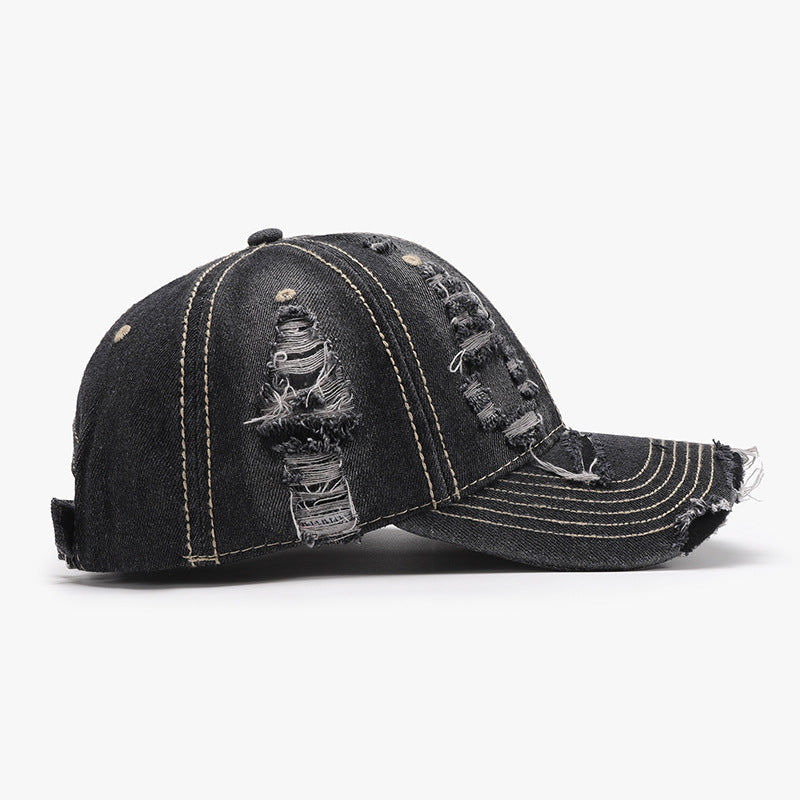 Distressed Adjustable Cotton Baseball Cap-Chaelisa's New Jammies