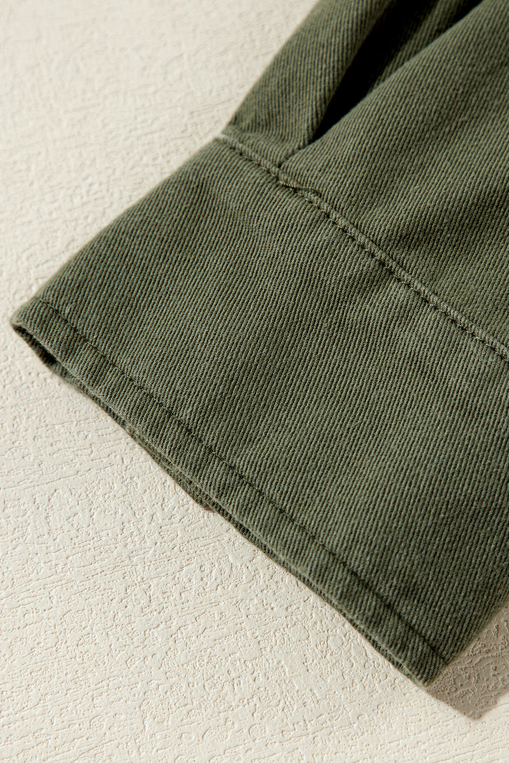 Moss Green Snap Button Zipper Tight Waist Collared Jacket-Chaelisa's New Jammies