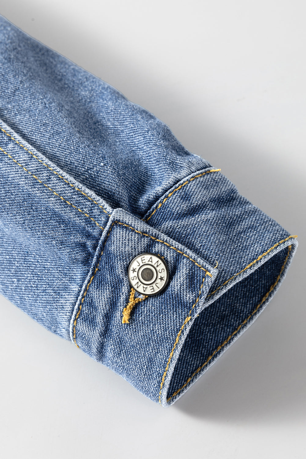 Light Blue Washed Oversize Pocketed Denim Jacket-Chaelisa's New Jammies
