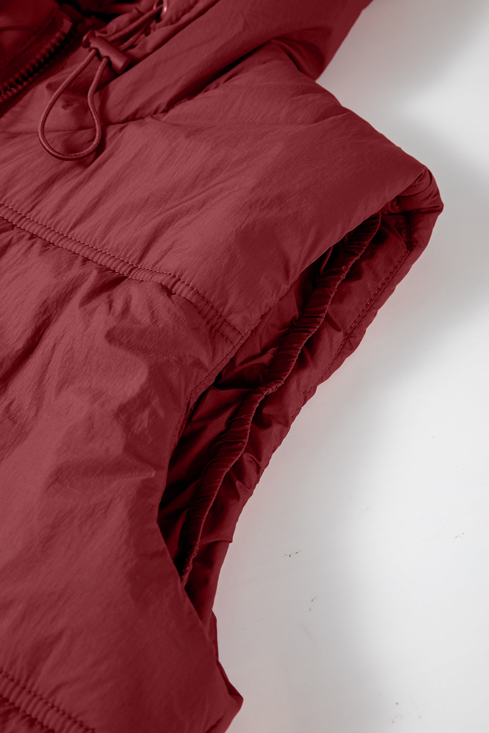 Clay Zip-up Side Pockets Hooded Puffer Vest-Chaelisa's New Jammies