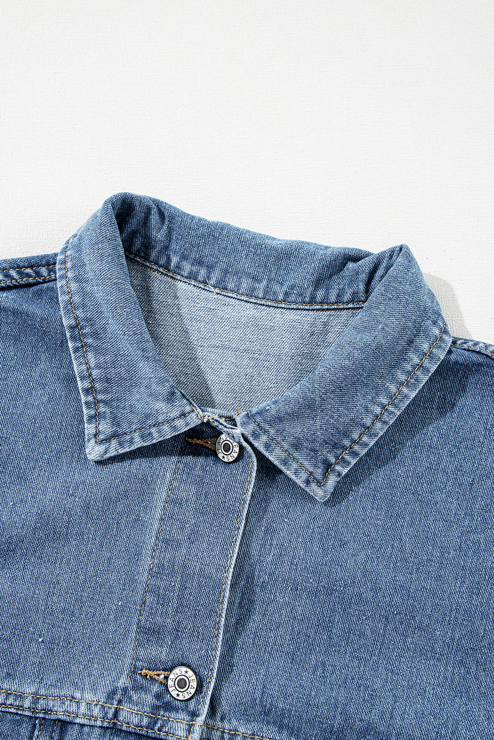 Light Blue Washed Oversize Pocketed Denim Jacket-Chaelisa's New Jammies