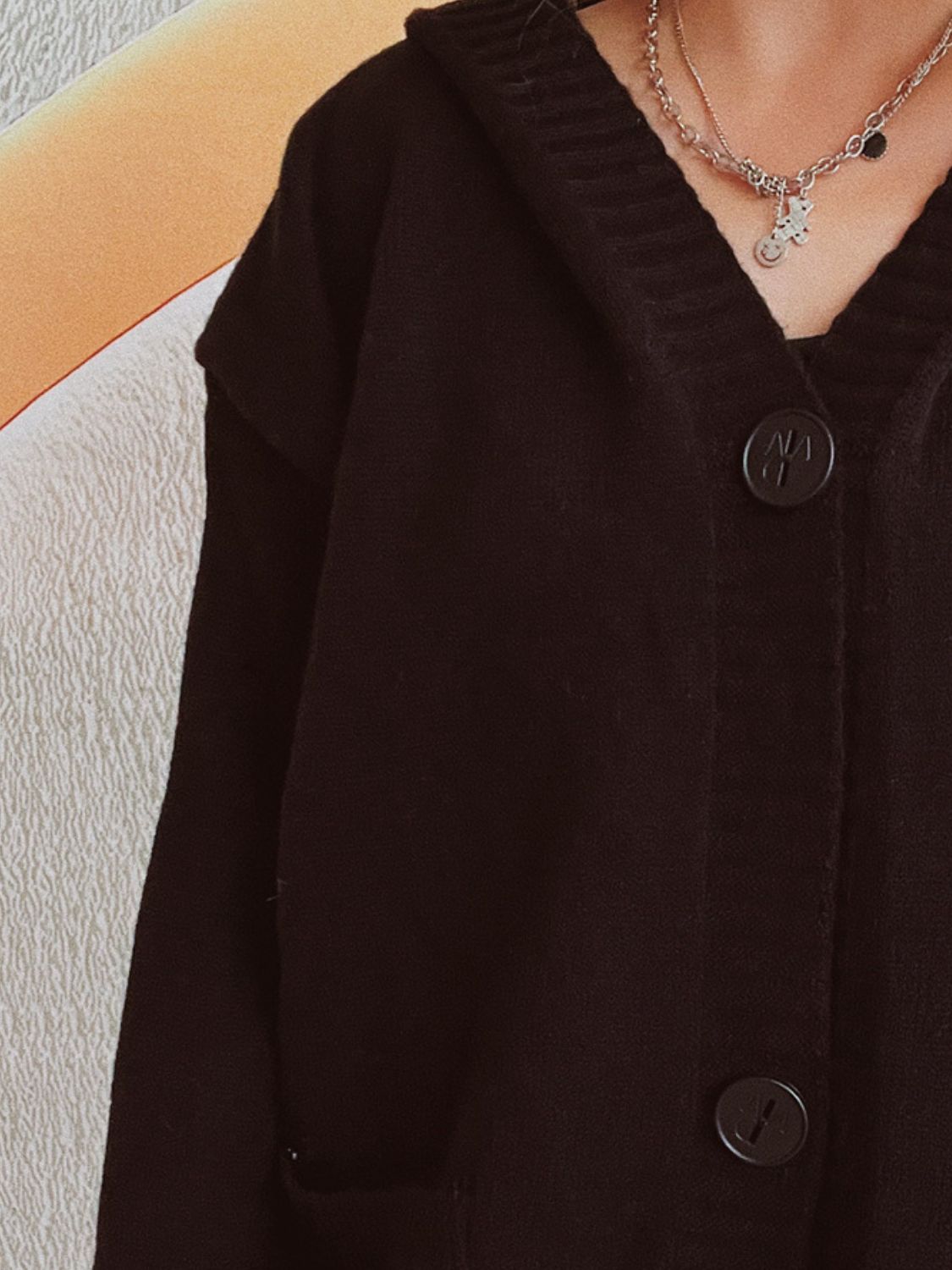 Dropped Shoulder Long Sleeve Hooded Cardigan-Chaelisa's New Jammies