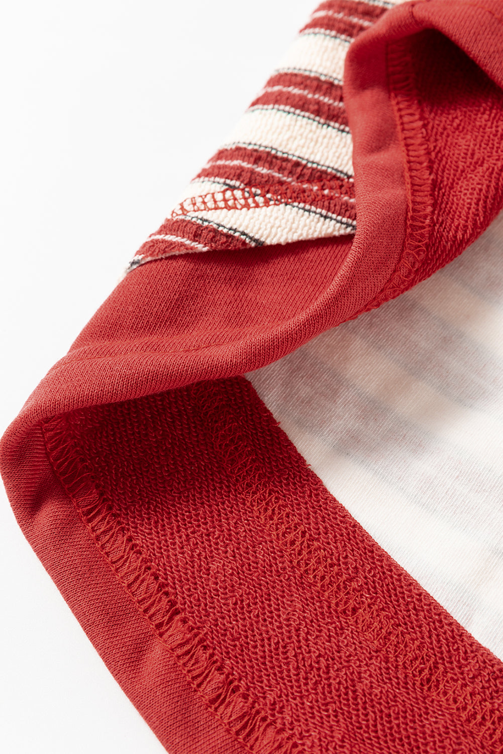 Red Stripe Buttoned V Neck Collared Drop Shoulder Top-Chaelisa's New Jammies