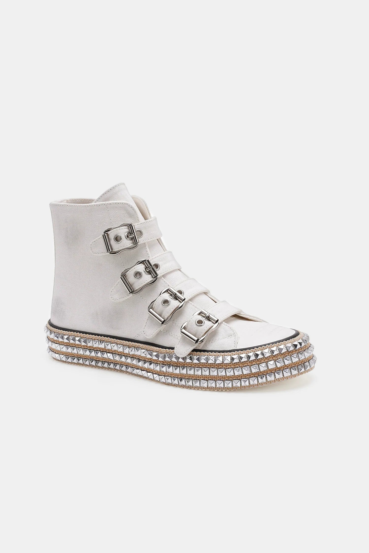 Beast Fashion Multi-Buckle Straps Studded Platform Sneakers-Chaelisa's New Jammies