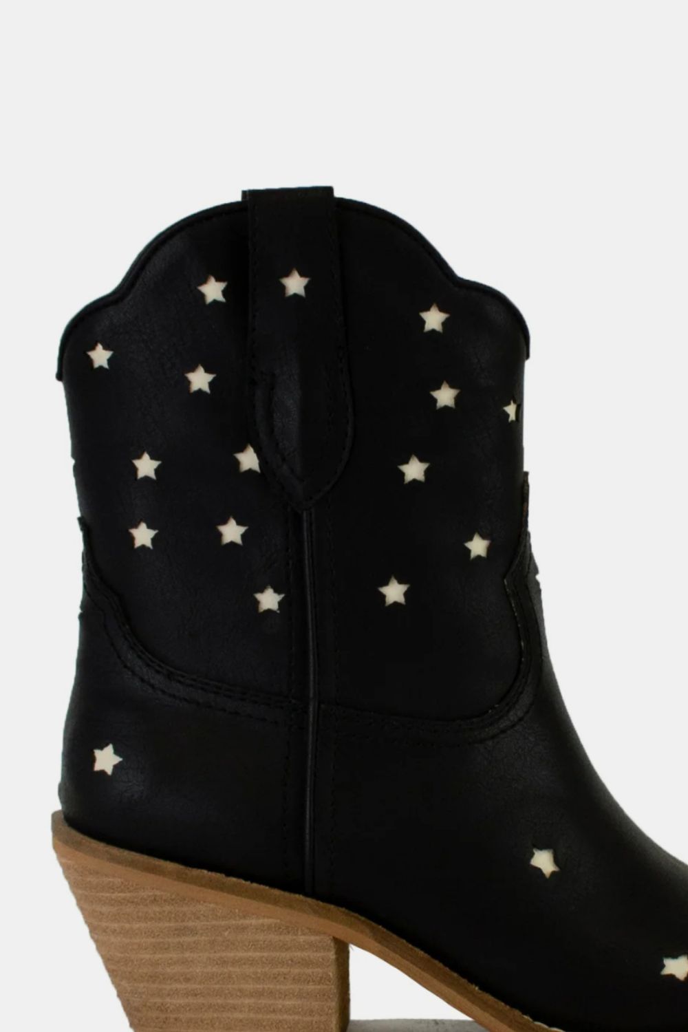Beast Fashion Faux Leather Star-Shaped Cutouts Point Toe Boots-Chaelisa's New Jammies