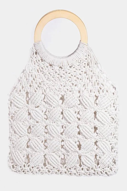 Fame Boho Braided Wooden Top Handle Bag - Chaelisa's New Jammies