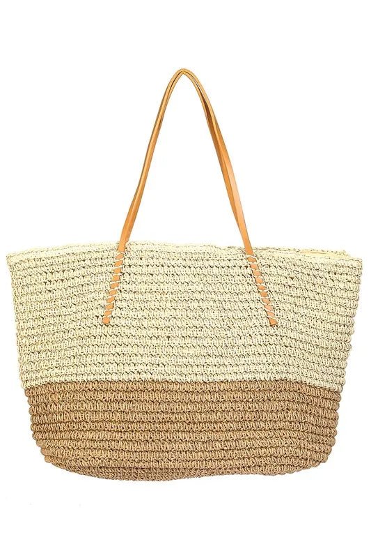 Fame Straw Braided Beach Tote Bag - Chaelisa's New Jammies