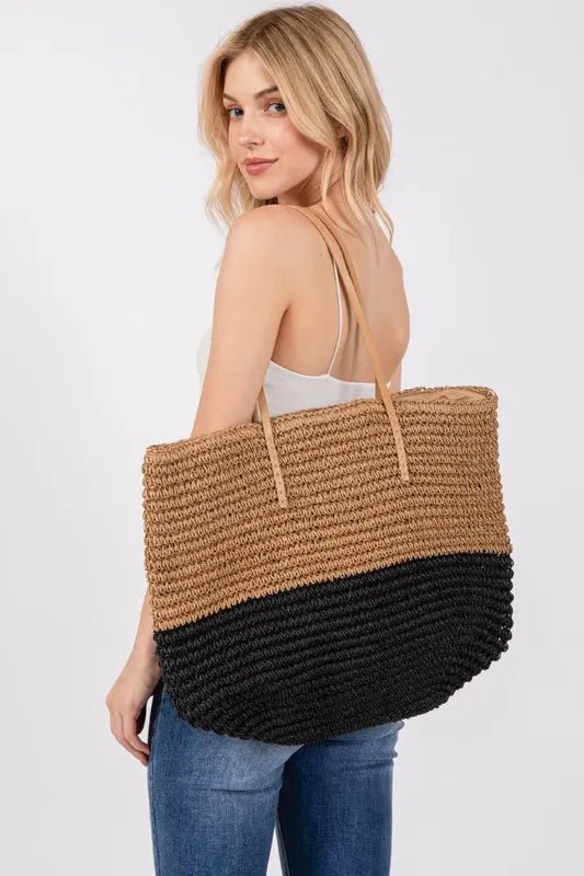 Fame Straw Braided Beach Tote Bag - Chaelisa's New Jammies