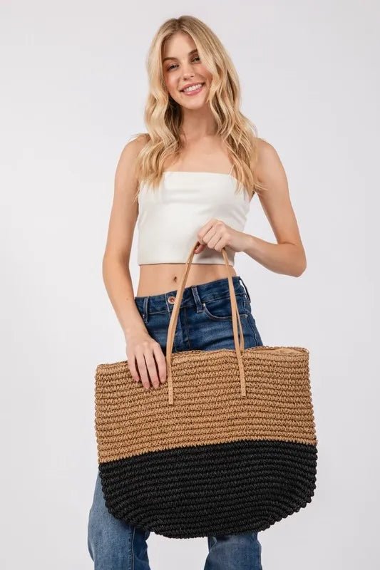 Fame Straw Braided Beach Tote Bag - Chaelisa's New Jammies