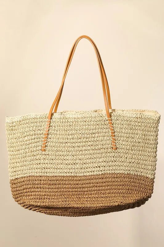 Fame Straw Braided Beach Tote Bag - Chaelisa's New Jammies
