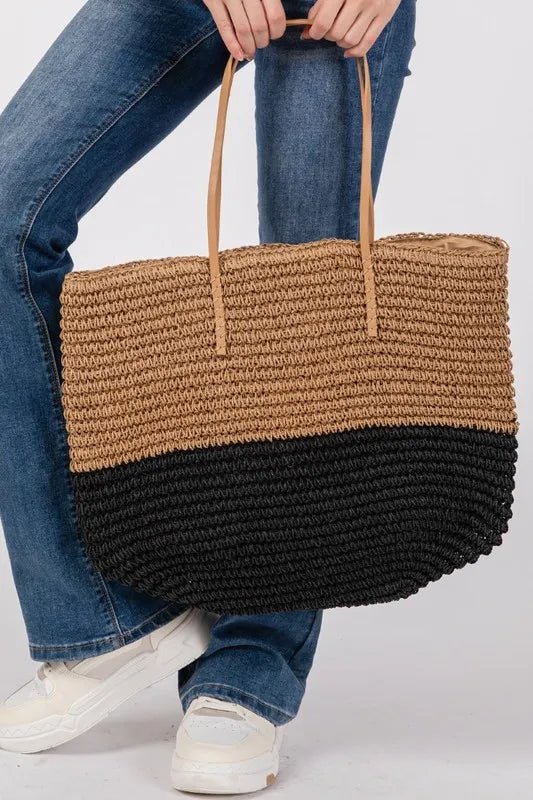 Fame Straw Braided Beach Tote Bag - Chaelisa's New Jammies