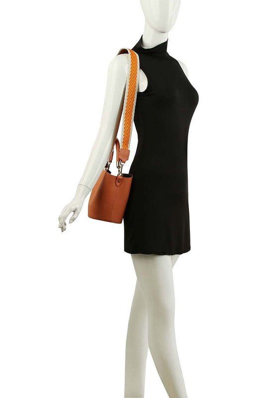 Fashion Bucket Crossbody Bag with Guitar Strap - Chaelisa's New Jammies