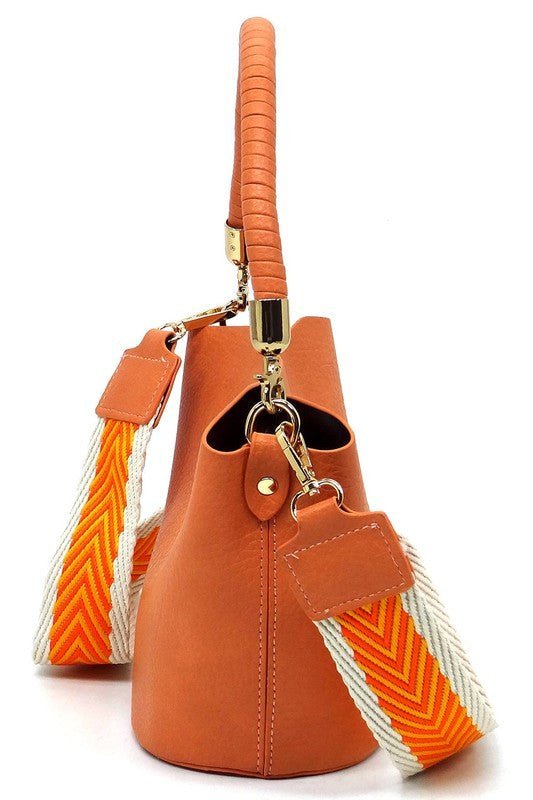 Fashion Bucket Crossbody Bag with Guitar Strap - Chaelisa's New Jammies