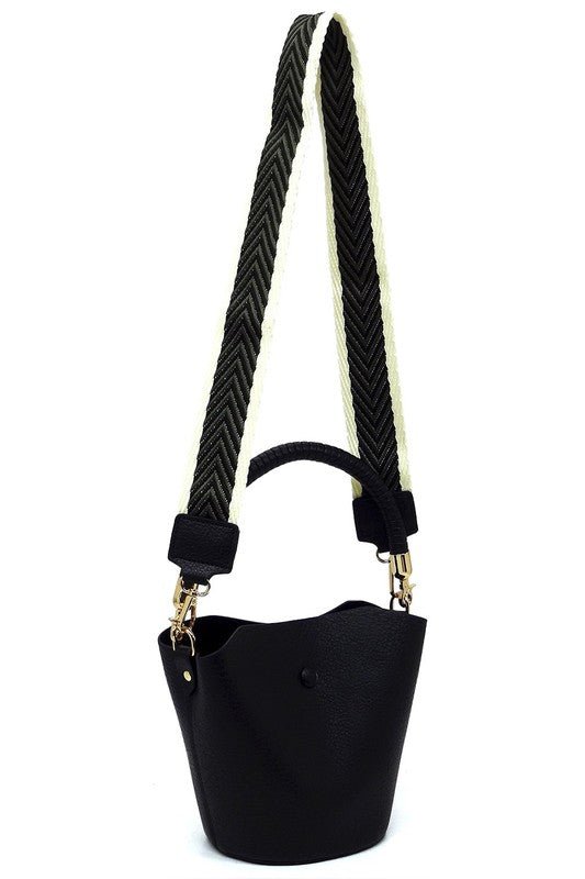 Fashion Bucket Crossbody Bag with Guitar Strap - Chaelisa's New Jammies
