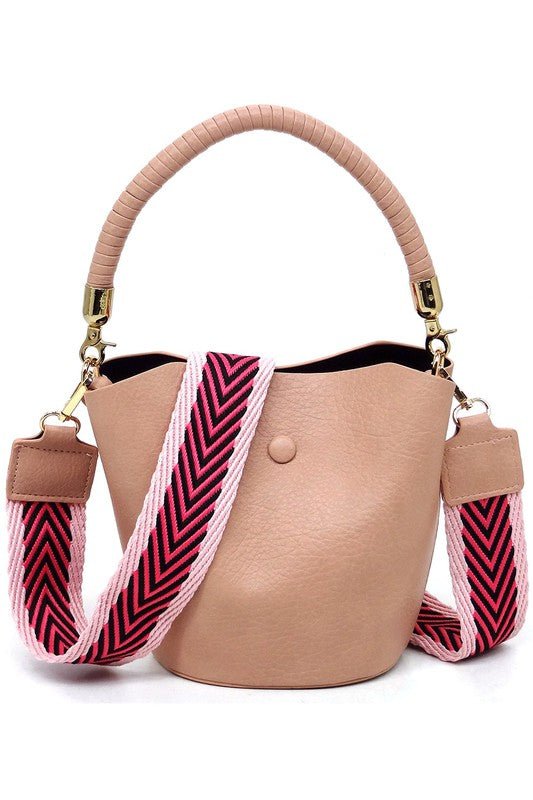 Fashion Bucket Crossbody Bag with Guitar Strap - Chaelisa's New Jammies
