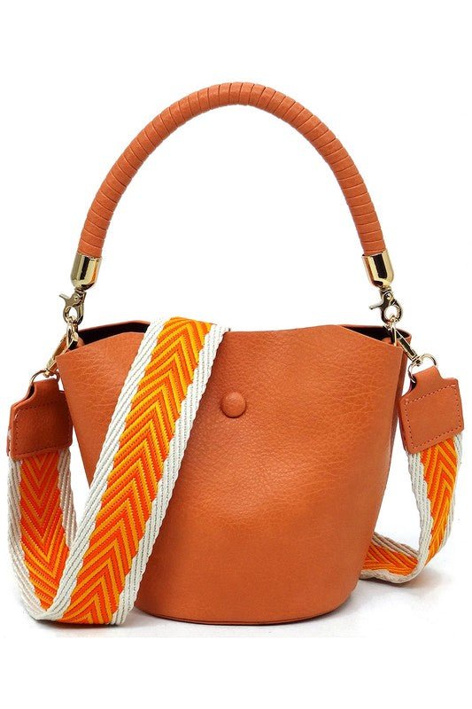 Fashion Bucket Crossbody Bag with Guitar Strap - Chaelisa's New Jammies