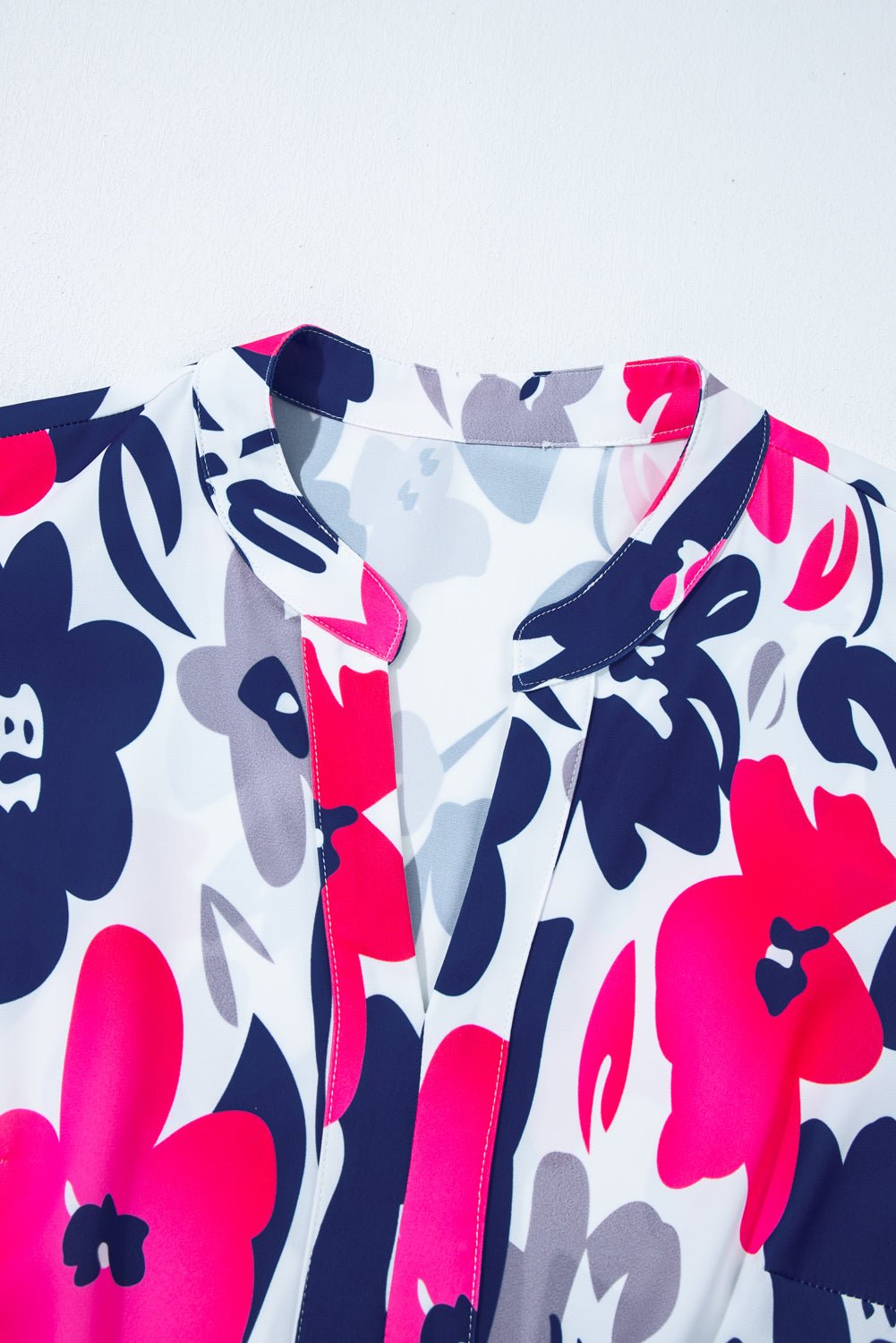Fashion Floral Print Notched Neck Flutter Sleeve Mini Dress - Chaelisa's New Jammies