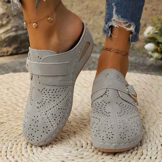 Suede Round Toe Wedge Sandals-Chaelisa's New Jammies
