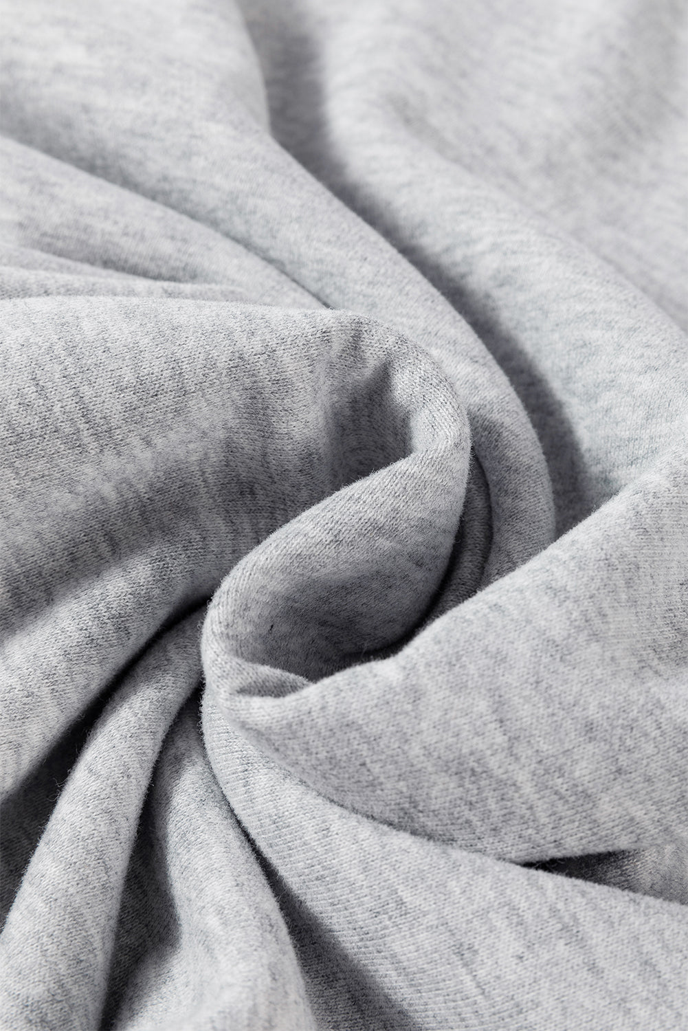 Light Grey Plain Drop Shoulder Crewneck Pullover Sweatshirt-Chaelisa's New Jammies