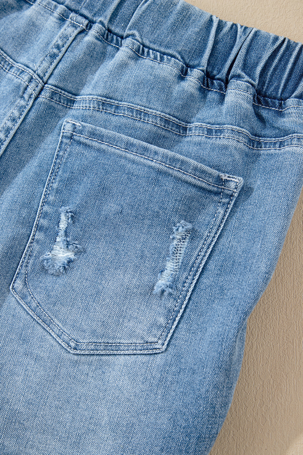 Myosotis Drawstring High Waist Distressed Denim Shorts-Chaelisa's New Jammies