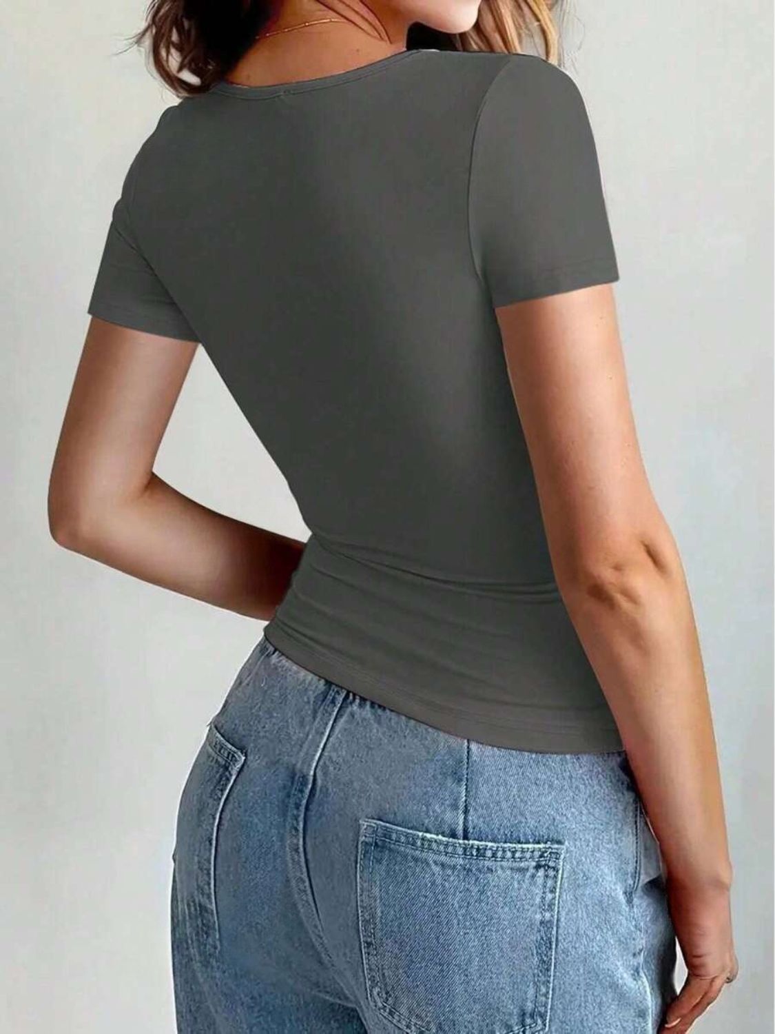 Round Neck Short Sleeve T-Shirt-Chaelisa's New Jammies