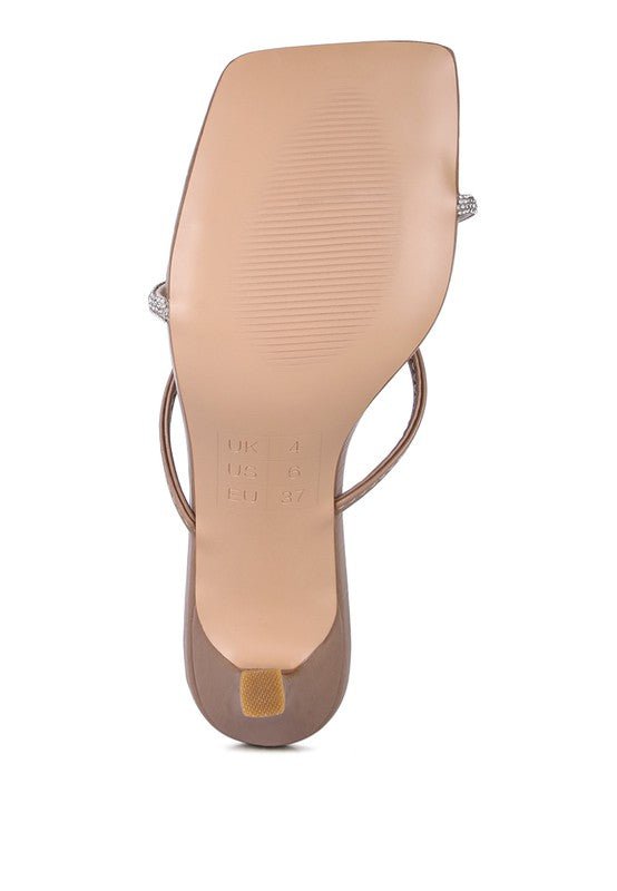 FETISH CROC RHINESTONE SLIDER SANDALS - Chaelisa's New Jammies