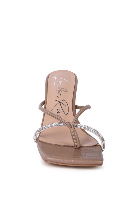FETISH CROC RHINESTONE SLIDER SANDALS - Chaelisa's New Jammies