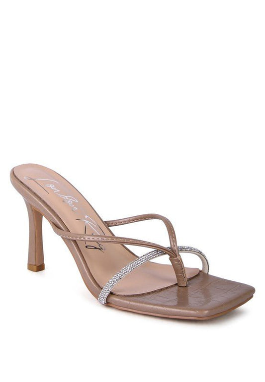 FETISH CROC RHINESTONE SLIDER SANDALS - Chaelisa's New Jammies