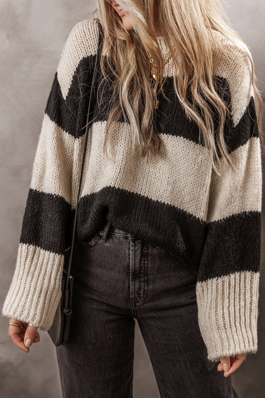 Jet Stream Colorblock Loose Pullover Sweater-Chaelisa's New Jammies