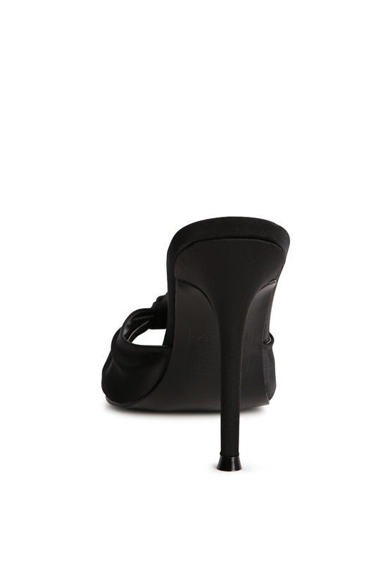 FIRST CRUSH SATIN KNOT HIGH HEELED SANDALS - Chaelisa's New Jammies